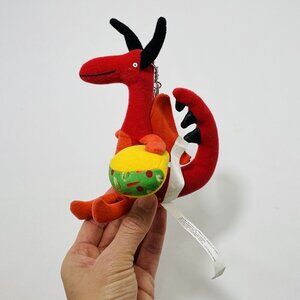 Red Dragon Tacos Plush Figure Keyring Keychain Adam Rubin Book Kid Mascot Doll